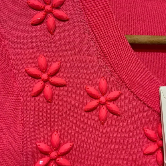 NWT Kate Spade Cardigan Sweater Havana Beaded
Floral Cluster - Picture 3 of 7